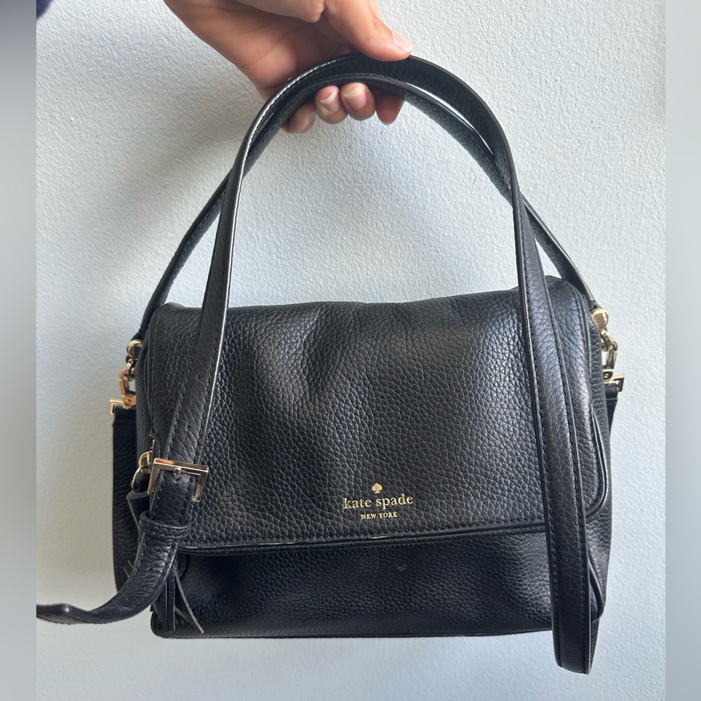 Kate Spade New York Black Pebbled Leather Chester Street Miri bag purse